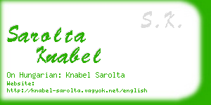 sarolta knabel business card